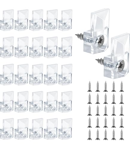 12x Spiegelhalterungen Höhenverstellbar - Schwere Dübel & Schrauben Für Bad- & Zimmerspiegel