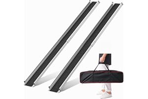 FACHNUO TOOL FACHNUO Rampe Télescopique pour Fauteuils Roulants 215 cm Rampe en Aluminium (Charge 272 kg) avec Sacs en Textile - pour escaliers, marches, Portes, Lot de 2