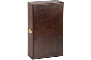 CGB GIFTWARE Double Bottle, Wooden Luxury Gift Box for Wine, Champagne or Whisky (Brown) Wine NOT Included