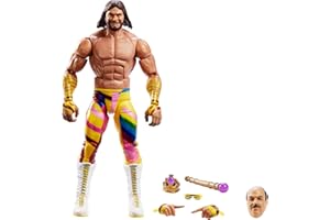 WWE HKP10 - Elite WrestleMania "Macho King” Randy Savage Actionfigur, bewegliches WWE Sammlerstück mit Zubehör, Spielzeug Geschenk für Kinder und Fans ab 8 Jahren