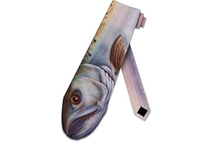Three Rooker King Salmon Tie Mens Fish Necktie, Multi, One size