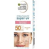 Garnier Crema Viso Protettiva Idratante Super UV, Per Pelli Secche, Protezione SPF 50+, Ad Assorbimento Rapido, Con Glicerina