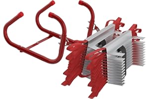 ‎UISEBRT UISEBRT Fluchtleiter Feuerfeste Rettungsleiter, Feuerleiter Sicherheitsleitern Einziehbare Strickleiter Geeignet für 3-stöckige Gebäude,Balkon Fenster,Tragfähigkeit bis 450 kg (7.5 M / 23 Sprossen)