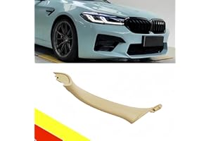 POETRYXIAO Tirador de puerta interior para 5 F10 F11 F18, lado derecho interior, puerta del copiloto, manija interior de piel (derecha, beige)