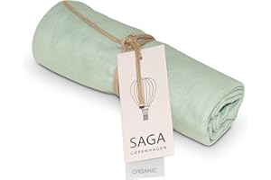 ‎SAGA COPENHAGEN Saga Copenhagen Vidar Spucktücher Baby 70x70 cm | Saugfähige GOTS-Zertifizierte Musselin Tücher aus Bio Baumwolle | Langlebiges Spucktuch & Mulltuch Baby | Soft Muslin Burp Cloths