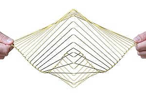 Atellani Square Wave | Der Faszinierende Kinetische Windspiel | Handgefertigt in Italien | Perpetuum Mobile Kunst | Magisches Beruhigendes Kunstwerkt von Ivan Black (Gold)