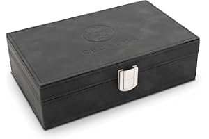 Recalma Keyless Go Schutz Autoschlüssel Box Extra Groß, Faraday Box Autoschlüsselschutz Schlüssellos, Funkschlüssel Abschirmung RFID Blocker Autoschlüssel Hülle, Key Abschirmung Box (Schwarz, Large)