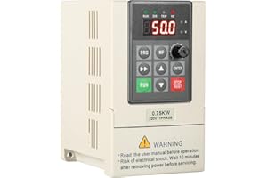 Jadeshay Variable Frequency Drive 0.75KW VFD Motor Speed Controller Frequency Converter Single Phase 220V Input 3-Phase 220V Output with 2 Meters Extension Cable for Assembly Line Conveyor Belt