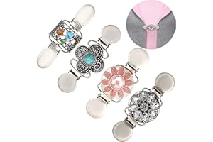 Guanyj 4 Pcs Pince Cardigan Clip écharpe Cardigan Cardigan Clips Pinces à Pull Clips pour Cardigan Pince Pull Clips Femme Clip Chandail pour Chemisier Cardigan Accessoires Robes Foulard