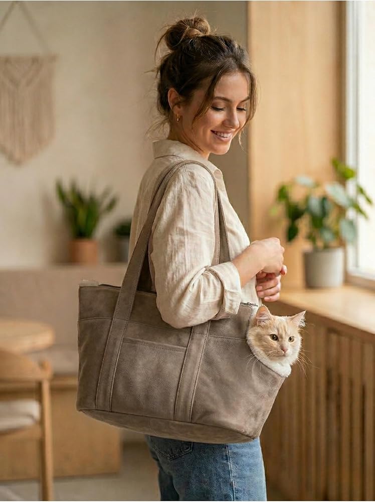 Patiderm Milano Kedi Köpek El Omuz Taşıma Çantası, Bej, 7 kg Kapasiteli