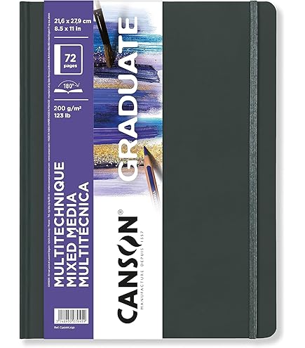 CANSON One Art Book Skizzenbuch Hardcover - 27,9x21,6cm, 196 Blatt, 100g/m² Feine Körnung, Genäht