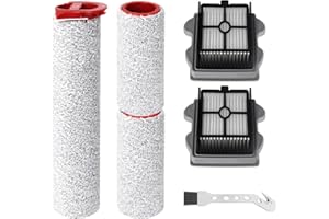 Fixbetter Rouleau à Brosse et Filtre Kit d'accessoires pour Roborock Dyad Pro/Dyad Pro Combo Aspirateur Laveur sans Fil (3 rouleau à brosse, 2 filtres, 1 brosse de nettoyage)