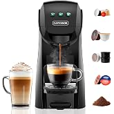 Warriors1 5-in-1 Coffee Maker for Nespresso, Dolce Gusto, Lavazza A Modo | Espresso Point and Ground Coffee Multicapsules | 2