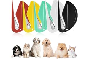 CRAGMUT 5 Pièces Couteau Démêlant Chat, Couteau de Toilettage Coloré, Peigne Démêlant pour Chiens, Multifonction, Peigne à Nœuds pour Chats, pour éliminer les Enchevêtrements et la Perte de Poils