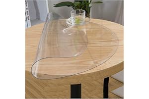 AMDHZ Film Protection De Table Nappe Ronde en Plastique Tapis Protège Sol 1,5 Mm, 2 Mm, 3 Mm Tapis De Table Rond Panneau De Cristal Transparent en PVC (Color : 2mm, Size : Diameter 135 Circle)