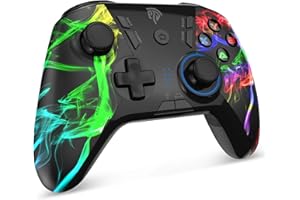 EASYSMX LEVEWAN PC Controller PS3, Wireless PC Controller with Dual Vibration, TURBO and 4 Programmable Buttons for Windows XP, 11, 10, 10, 8.1, 8, 8, 7/PS3/Android TV, TV BOX