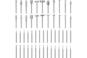 YURINWOO 52 Pezzi Frese Diamantate Set, Punte Per Trapano Rivestite Diamantate Con Gambo Da 3mm Per Utensili Rotanti Per Lucidatura, Incisione Su Vetro, Pietre Preziose, Giada E Perforazione di Perle