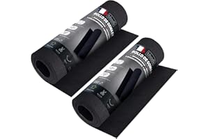 BIBODU Lot 2 Rouleaux Mousse EVA Noire 2mm | Dimensions 150 cm x 32 cm, Densité 80 kg/m3 | Mousse Eva Noir pour Bricolage DIY, Costumes Cosplay, Halloween | Convient aux Enfants et aux Filles