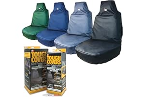 TigerBox TOUGH COVERS Universal Fit Extra Strong Heavy Duty Waterproof Vehicle Front Seat Cover - Black