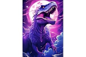 DIUJHUUY 5D Diamond Painting Kits,Digital Drawing Kits,Cartoon Diamond Art Accessories,DIY Arts Craft Supply for Adults, Children's Beginners, Home Wall Decoration Gifts - (Dinosaur)-30x40cm