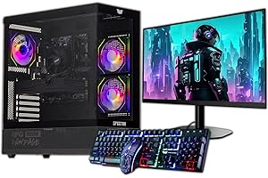 Veno Scorp GAMING PC Bundle Intel Core i7 2600 16GB Ram, 24" Full HD Led Monitor 256GB SSD + 1TB HDD GTX 1650 4GB Windows 11 Gaming PC Spectra USB 3.0