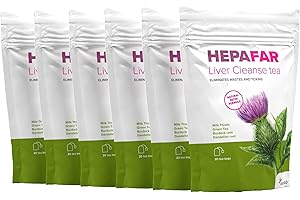‎SENSILAB Hepafar Leberentgiftungstee – Grüner Tee, Mariendistel, Löwenzahn und Klettenwurzel – Leber Entgiften – 120 Teebeutel – ein Produkt von Sensilab