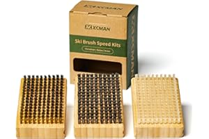XCMAN - Spazzola per cera da sci nordico con setole in legno di faggio naturale per sci e snowboard