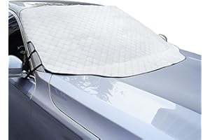 Couverture Pare-Brise Avant Voiture 3 magnétique Contre Les Rayons UV et la Chaleur Anti Givre Neige Glace Universelle pour Plupart des Véhicules 193 * 126cm Repliable