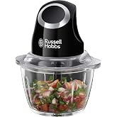 Russell Hobbs 24662-56 elektrikli mini par&ccedil;alayıcı [saklama kapağı dahil cam kap] mat siyah (500 ml, sebze par&ccedil;alayıcı, mikse