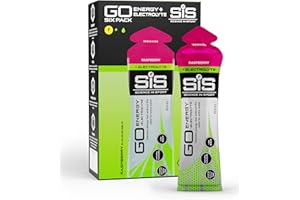 Science in Sport GO Energy Gel + Electrolyte Gel 6x60ml Frambuesa, Vegano - Ideal para aumentar la energía y equilibrar los electrolitos