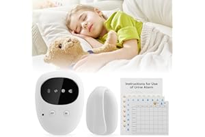 MAKDLY Wireless Bedwetting Alarm,Rechargeable Bed Wetting Alarm for Children with Sounds and Vibration,Night Potty Training and Overcoming Bedwetting for Kids and Elderly