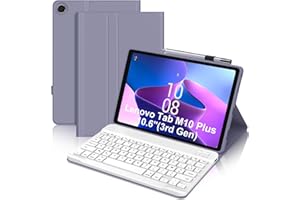 JADEMALL Étui Clavier pour Lenovo Tab M10 Plus 10.6" 2022 3rd Generation, AZERTY Clavier Détachable sans Fil Bluetooth pour Lenovo Tab M10 Plus 10.6", Violet