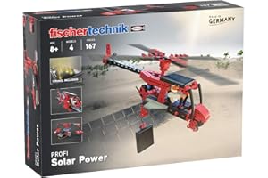 fischertechnik 559882 PROFI Solar Power – Bausatz für Kinder ab 8 Jahren, Experimentierkasten zum Thema Sonnenenergie, inkl. Solarmodul & Solarmotor, Rot