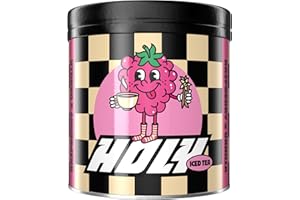 HOLY ENERGY HOLY Iced Tea Raspberry x Vanilla | 50 portions with antioxidants | Sugar-free iced tea with Relax formula | Vegan with 100% natural fruit flavours