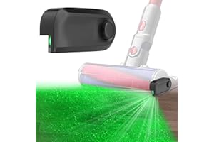 VBESTLIFE Lumière de détecteur de poussière d'aspirateur rechargeable, fixation de lumière verte, voyant de poussière, universel pour aspirateurs et épurateurs