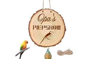 HUIKUANGEU Gift for the best grandpa, fat ball holder, grandpas, bird feeder, bird feeder, hanging funny gift idea, original wooden gift for grandpa, for garden, balcony