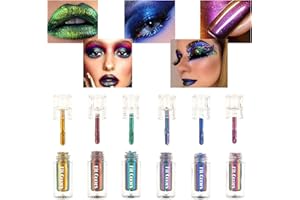 Fard a Paupiere Liquide, MKNZOME 10 Couleurs Maquillage Femme Fard a Paupiere Paillette Imperméable Longue Durée Pigmenté Étincelant Shimmer Yeux Maquillage Ombre à paupières Femme Filles