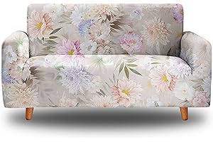 HOSIMA Nuovo Nordico Copridivano 1/2/3/4 posti elasticizzato Fodera copridivano angolare con penisola tre posti Lavabile copridivano fiore foglia fantasia moderno Copri divano