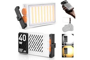 ZHIYUN FIVERAY M40 LED Video Light, 40W Portable Camera Light, 14000 Lux, 320g Photography Lighting Kit for YouTube TikTok Livestream