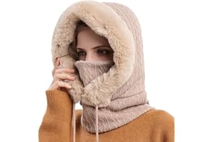 YAMEE Cagoule Femme Hiver Chaud,Balaclava Femme Chapeau Cagoule,Chapeau d'hiver pour Les Sports De Plein Air d'hiver