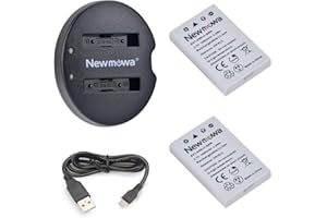 Newmowa EN-EL5 Batería de Repuesto (2-Pack) y Kit de Cargador Doble para Micro USB portátil para Nikon EN-EL5, Nikon Coolpix P530, P520, P510, P100, P500, P5100, P5000, P6000, P90, P80
