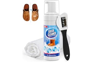 Jevvu Suede Cleaner, Suede and Nubuck Shoe Cleaning Kit with Brush, Removes Dirt and Stain, Gentle Cleaning for Canvas, Nubuk, Suede, Leather, Sneaker