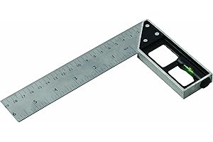 Silverline Squadra per falegname con livella a bolla d'aria integrata