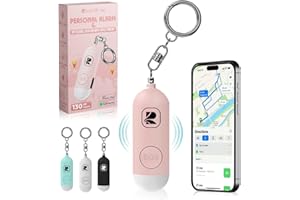 RIVER STONE RiverStone - Alarma personal de 130 dB antiagresión con rastreador GPS Apple Find My solo para IOS, llavero compacto de emergencia de autodefensa y anti eliminación para niños, mujeres, ancianos