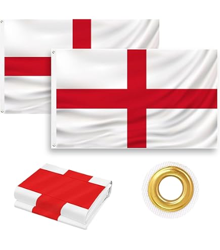 Toyland® 5ft x 3.3ft (152cm x 101cm) Extra Large St George England Text
