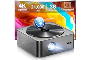 ULTIMEA Proiettore 4k Supportato con Auto Focus/Keystone, 700 ANSI 27000Lumens Videoproiettore Full HD 1080P Nativo Home Cinema, Proiettore 5G WiFi Bluetooth 5.3 Smartphone Android iOS/TV Stick/Switch