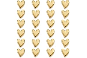 Bafiwu 24PCS Cute Gold Heart Fridge Magnets, Mini Decorative Magnets for Refrigerator, Whiteboard, Notice Board