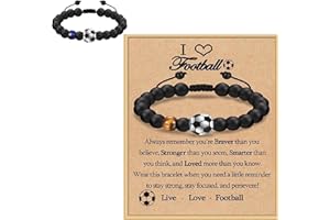 Leogony Football Bracelets for Boys Girls, Football Gifts for Teenage Kids, Teen Boy