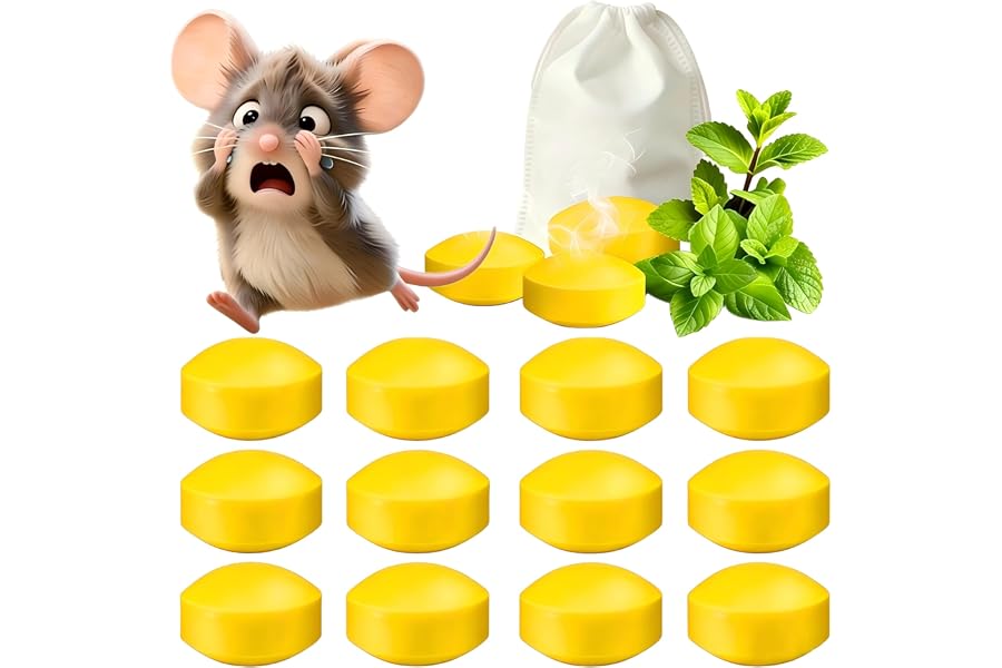 12Pack Natural Peppermint Oil Rodent Repellent Balls | Rodent Control, 30-day long-lasting protection for kitchens, attics, RVs and more