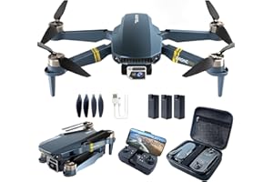‎CHUBORY 800 Meter Reichweite faltbare Drohne mit Kamera für Anfänger – 60+ Min. Flugzeit, WiFi FPV Quadrocopter mit 4K HD-Kamera, bürstenlosem Motor, Auto-Hover, Auto-Follow (3 Akkus)